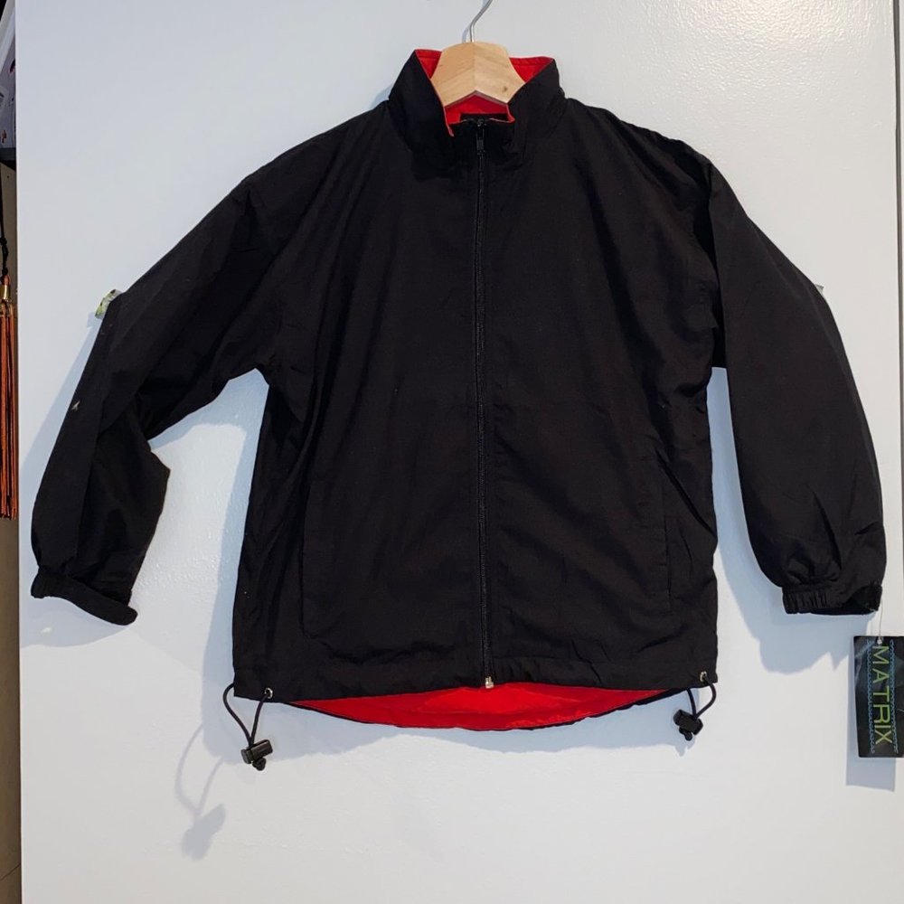 Matrix Boys Full Zip Track Jacket Retro 90s Black Children's Small 6/7 Polyester